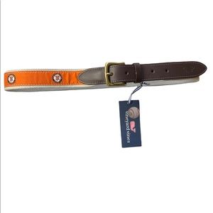 Vineyard Vines SF Giants MLB Exclusive Size 34 Mens Belt Brown And Orange